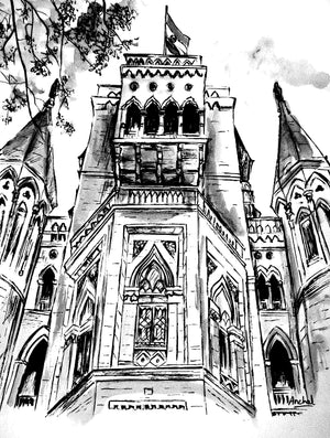 Bombay High Court B&W Print (Perspective Shot)