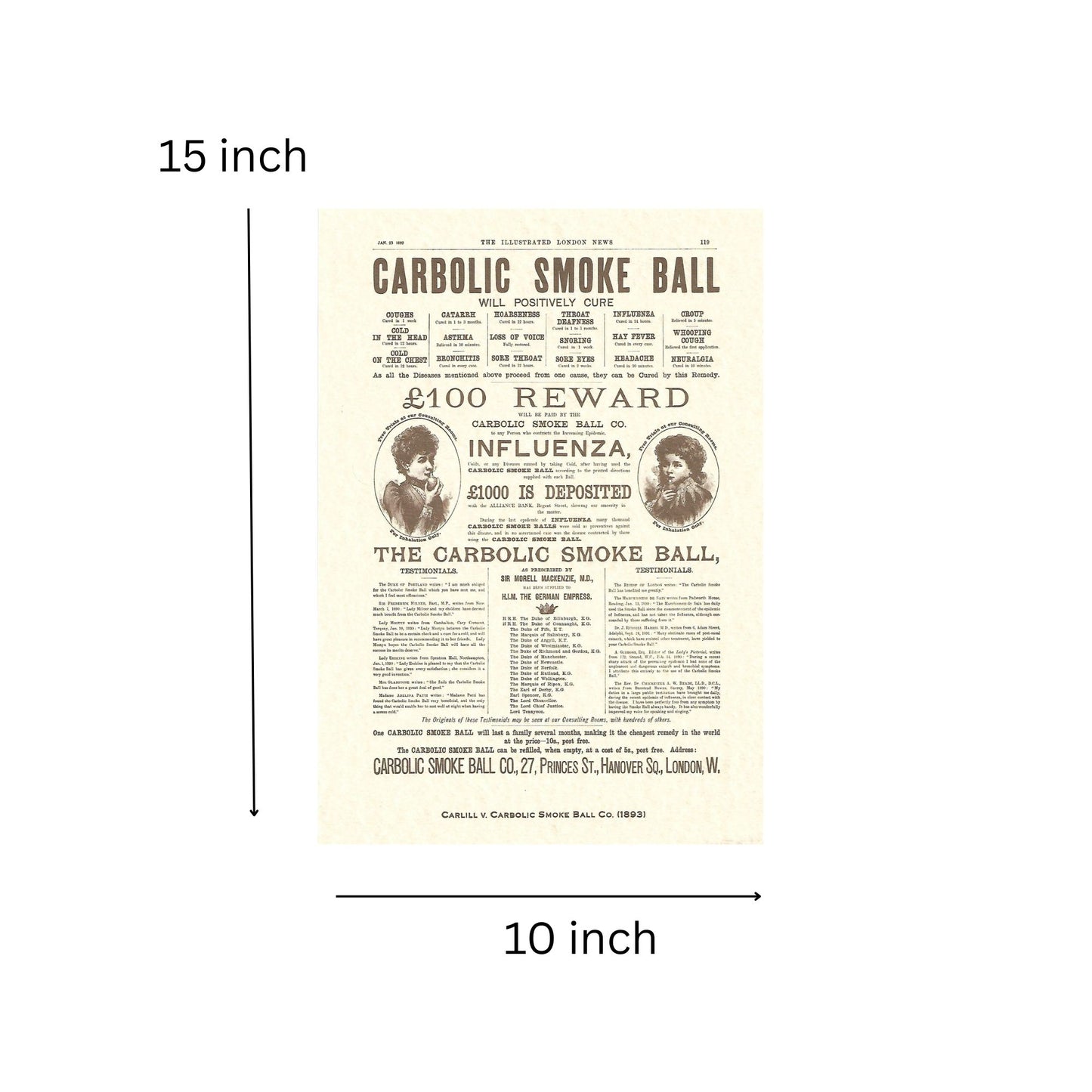 Poster - Carbolic Smoke Ball Advertisement
