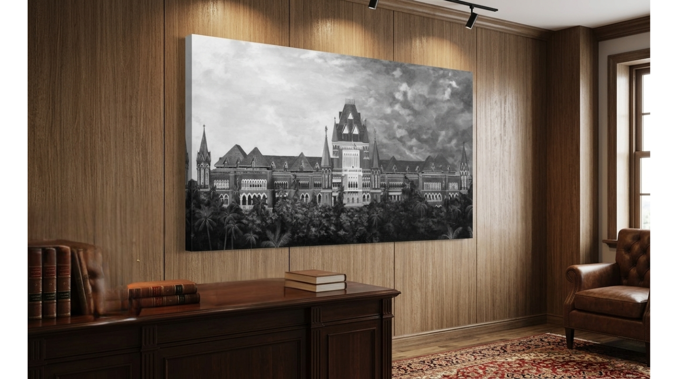 Duality of the Bombay High Court - Large Canvas Artwork