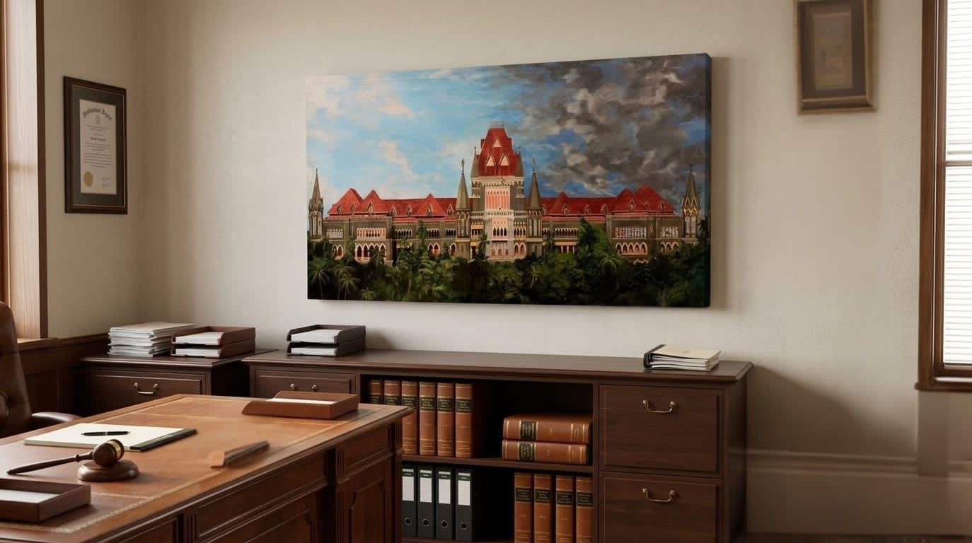 Duality of the Bombay High Court - Large Canvas Artwork