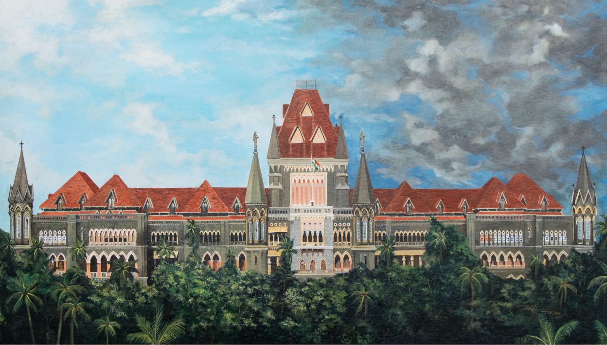 Duality of the Bombay High Court - Large Canvas Artwork Color
