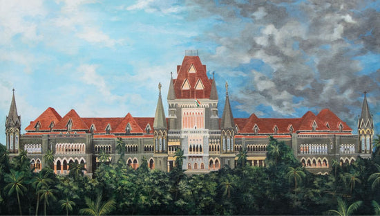 Duality of the Bombay High Court - Large Canvas Artwork Color