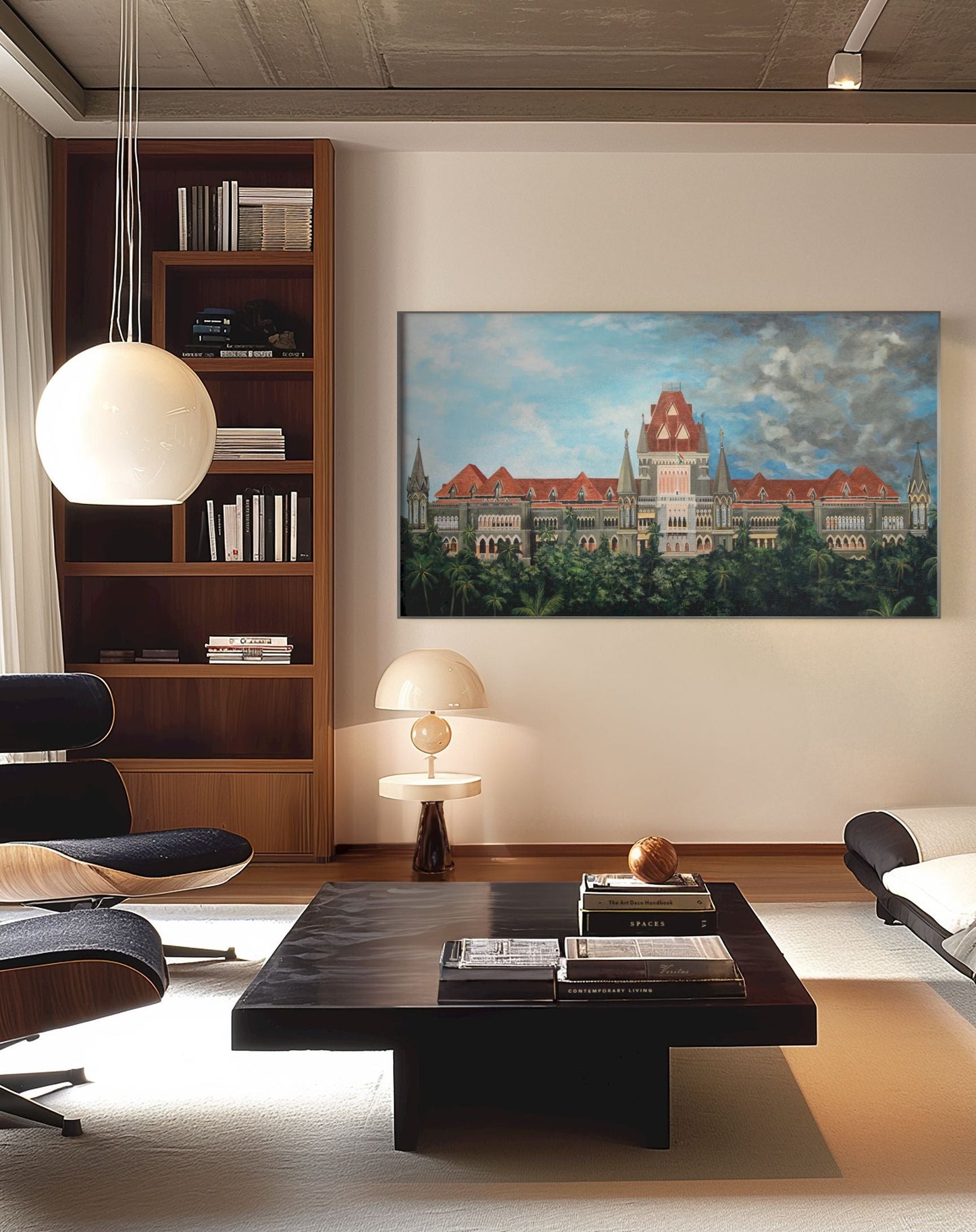 Duality of the Bombay High Court - Large Canvas Artwork Color