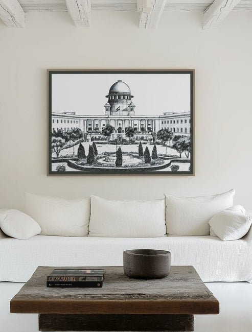 Original Supreme Court of India Charcoal on Paper

