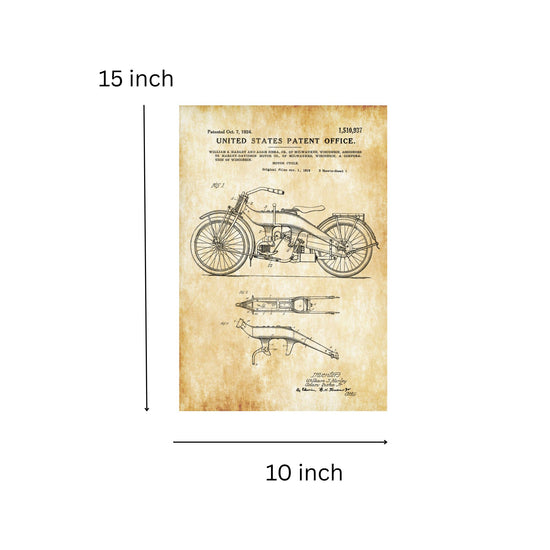 Patent Print - The Harley Davidson
