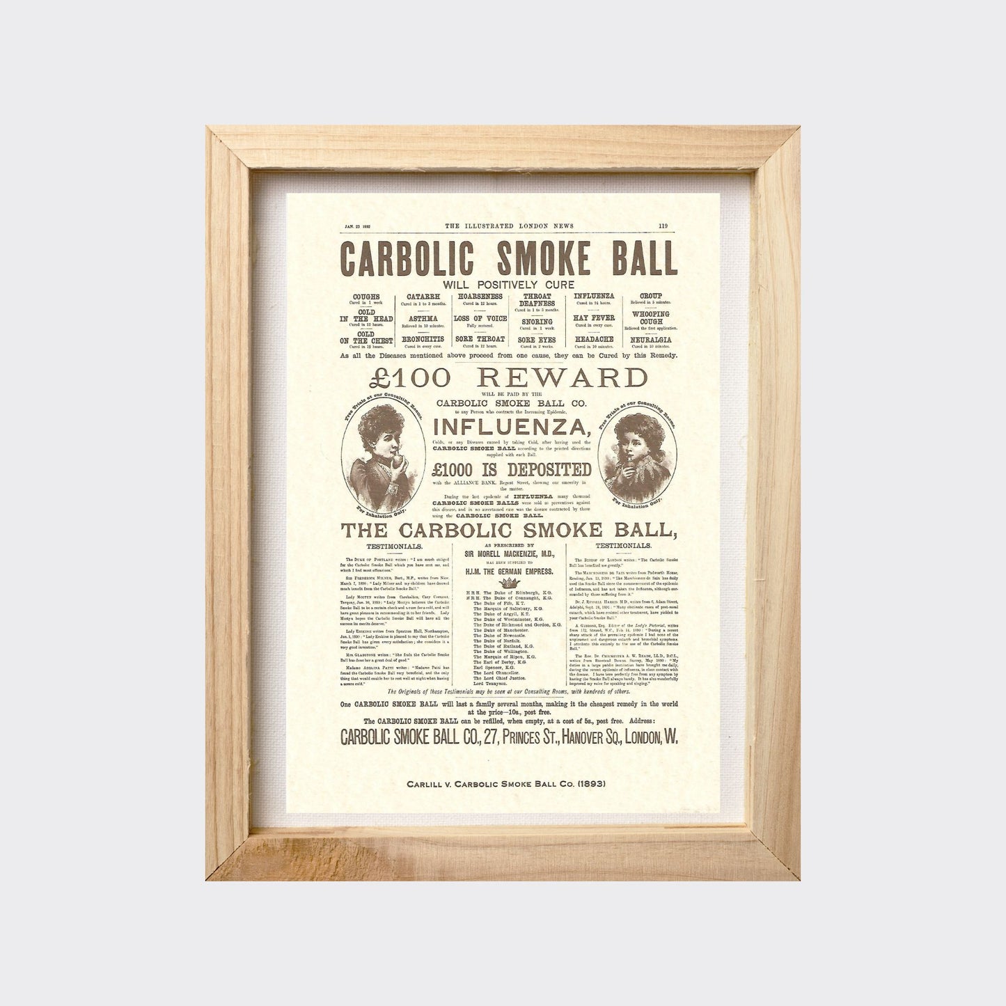 Poster - Carbolic Smoke Ball Advertisement