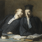 Print - Two Lawyers - Honore' Daumier - Lawyer Office Art Painting 