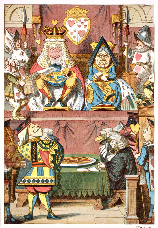 Print - Alice in Wonderland - Trial of the Knave of Hearts - Canvas
