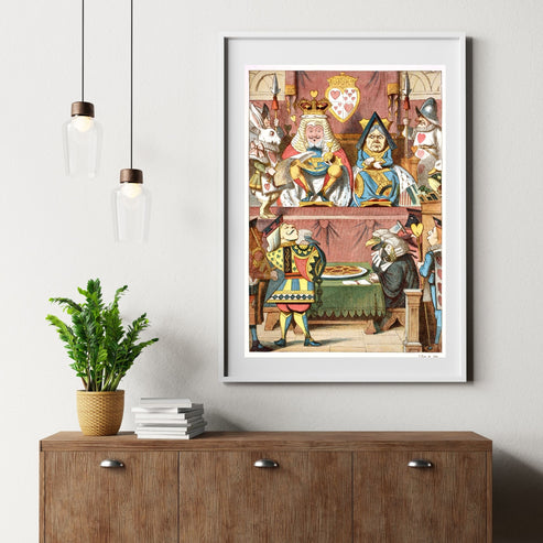 Print - Alice in Wonderland __Trial of the Knave of Hearts - Canvas