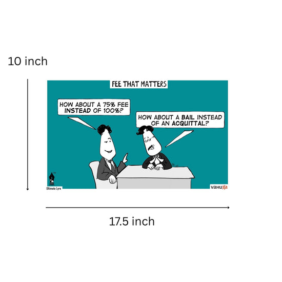 Wall art | Bail Vs Acquittal - Fee that matters| Lawyer pictures cartoon