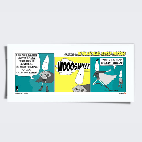 Law office wall decor | Lawyer Pictures Cartoon | Lawman vs Loophole Lad
