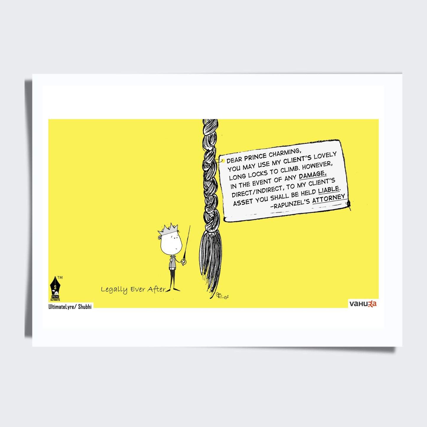 Law office wall decor | Lawyer Pictures Cartoon | Legally Ever After - Rapunzel
