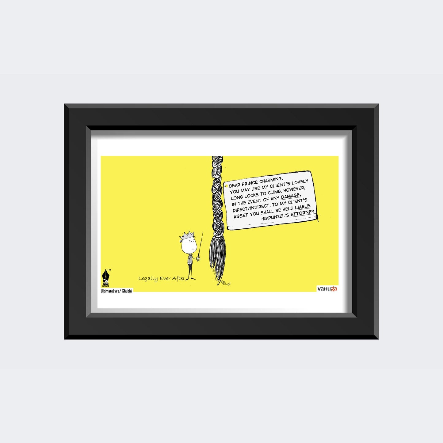 Law office wall decor | Lawyer Pictures Cartoon | Legally Ever After - Rapunzel
