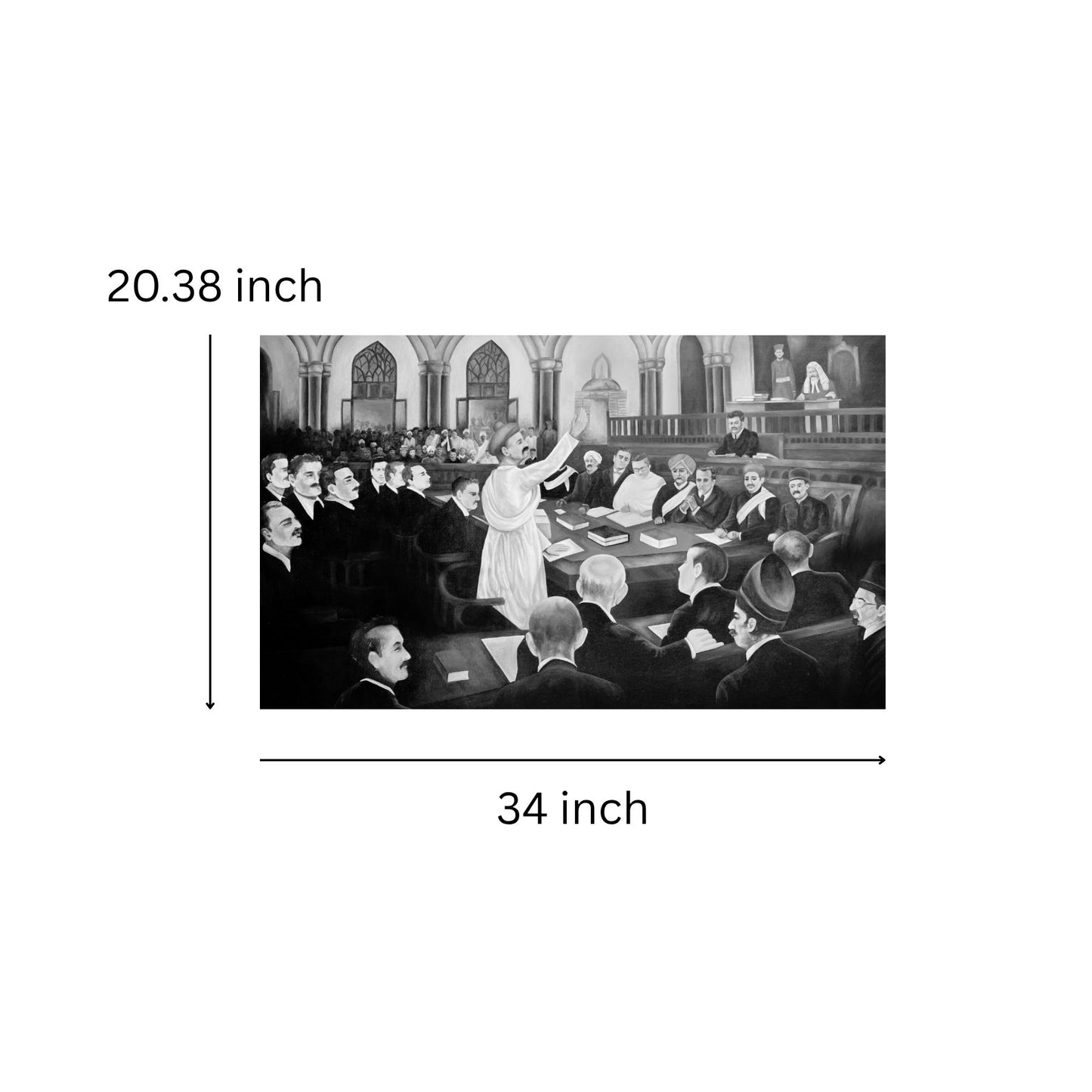 Print - Tilak's Trial B&W