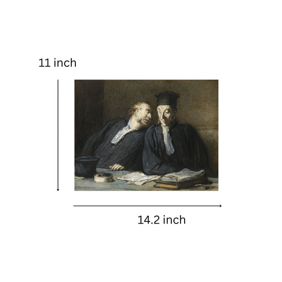 Print - Two Lawyers - Honore' Daumier - Lawyer Office Art Painting
