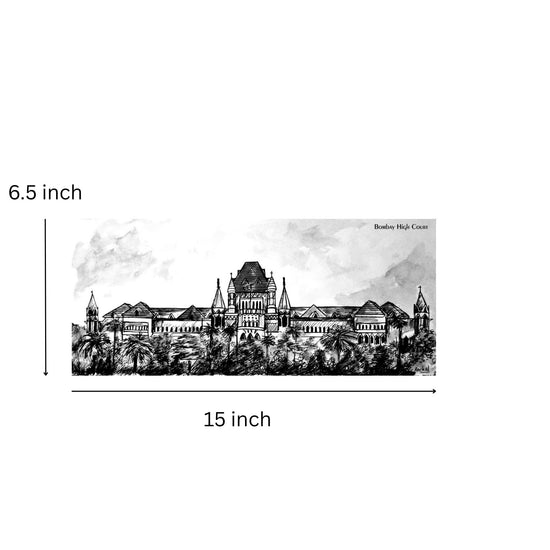 Print of the Bombay High Court - B&W
