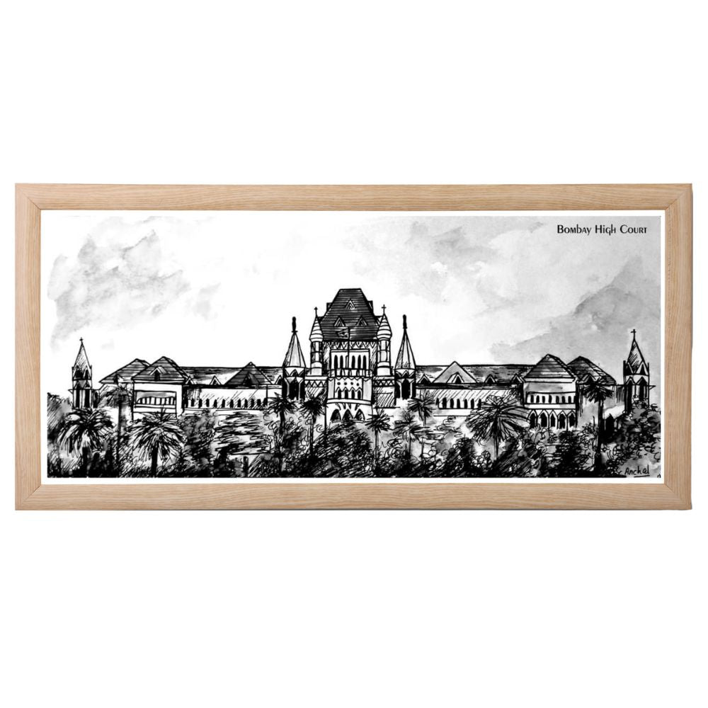 Print of the Bombay High Court - B&W
