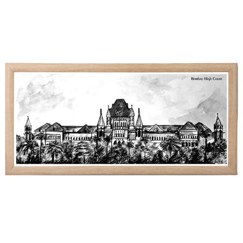 Print of the Bombay High Court - B&W
