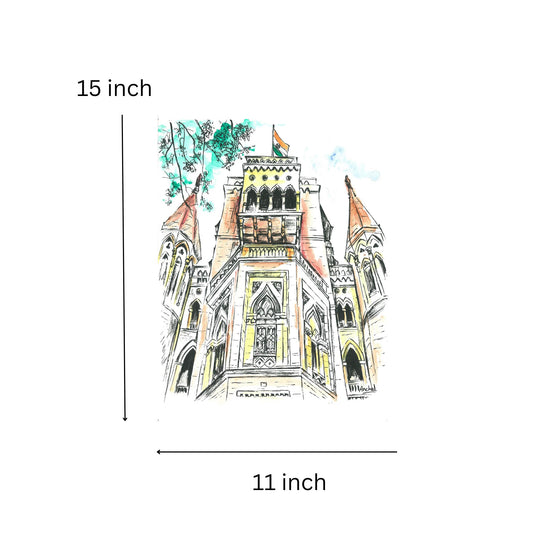 Print of the Bombay High Court (Perspective Shot) color
