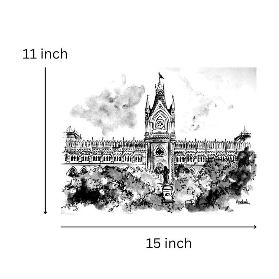 Print of the Calcutta High Court - B&W
