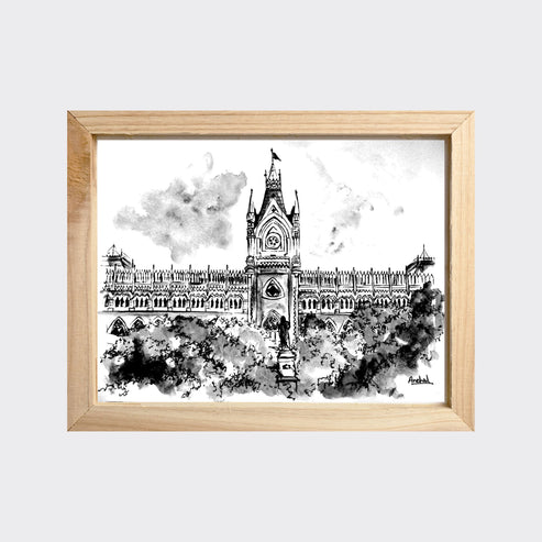 Print of the Calcutta High Court - B&W
