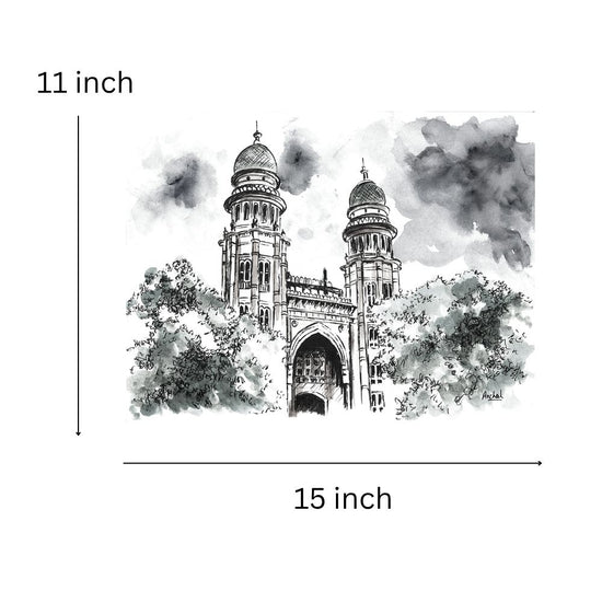 Print of the Madras High Court - B&W

