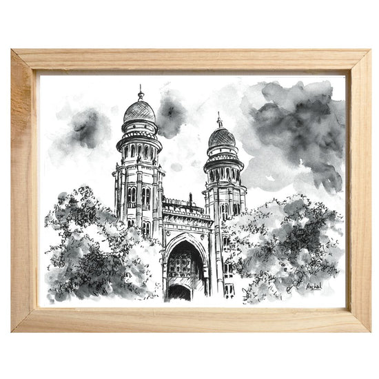 Print of the Madras High Court - B&W
