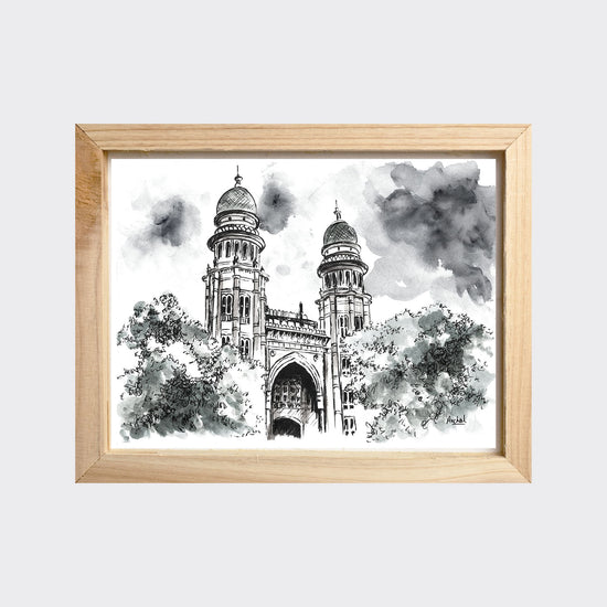 Print of the Madras High Court - B&W
