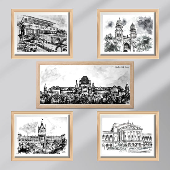 Prints - Set of 5 Black & White

