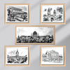 Prints - Set of 5 Black & White
