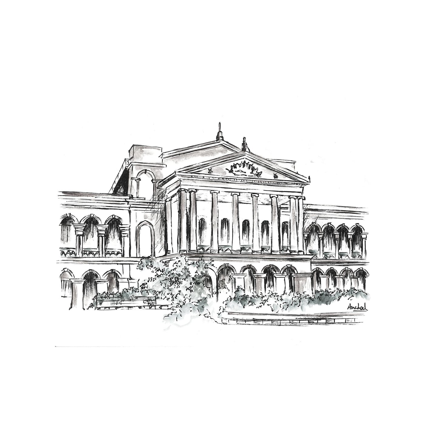 Prints - Set of 5 Black & White Karnataka High Court