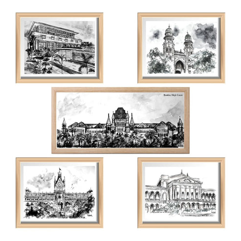 Prints - Set of 5 Black & White