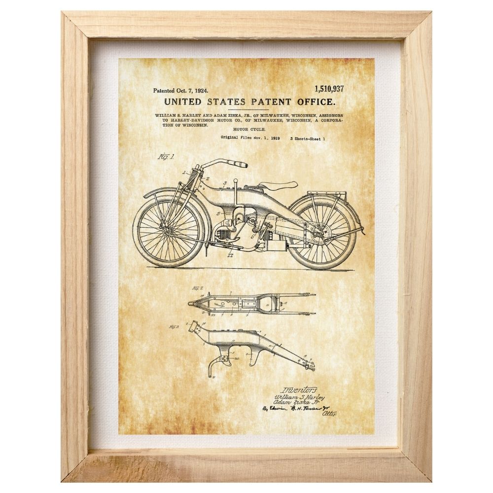 Patent Print - The Harley Davidson
