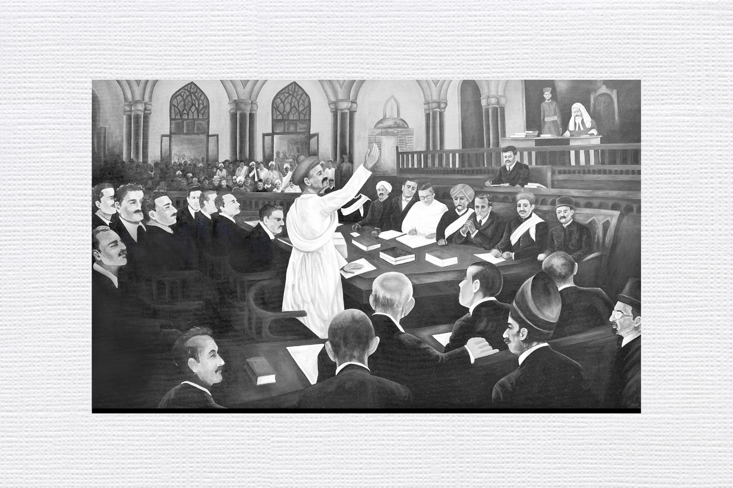 Tilak's Trial Black & White Matt Paper Print  