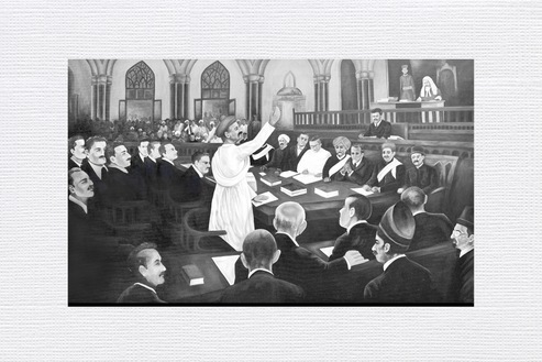 Tilak's Trial Black & White Matt Paper Print  