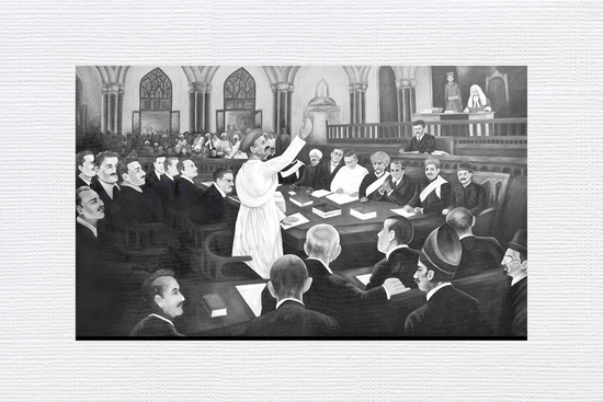 Tilak's Trial Black & White Matt Paper Print  