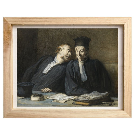 Lawyer office interior design ideas | Legal Prints | Two Lawyers - Honore' Daumier - Lawyer Office Art Painting
