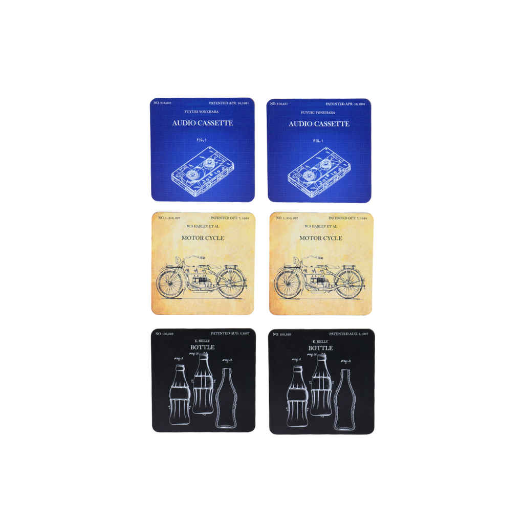 Patent Coasters - set of 6