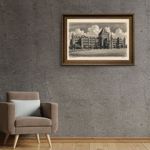 Vintage Canvas print of the Bombay High Court