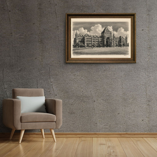 Vintage Bombay High Court - Large Canvas Artwork