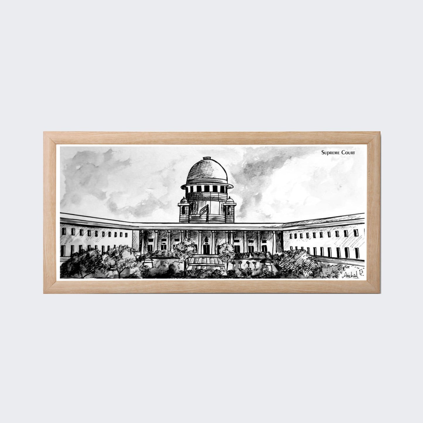 Print of the Supreme Court of India - B&W
