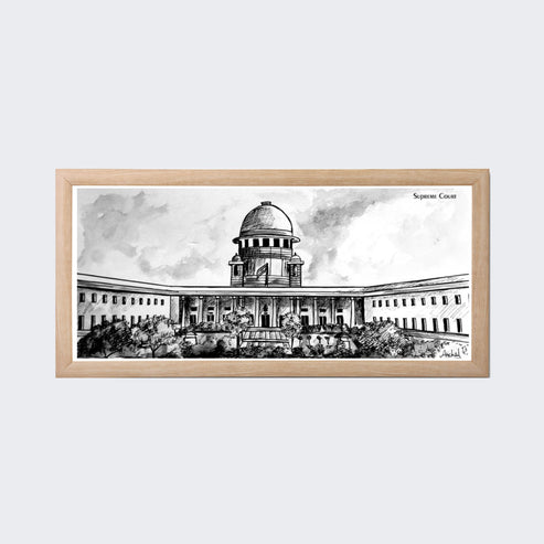 Print of the Supreme Court of India - B&W