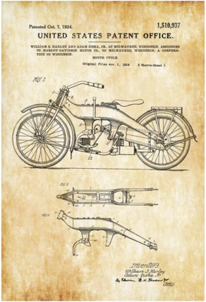 Patent The Harley Davidson Print 