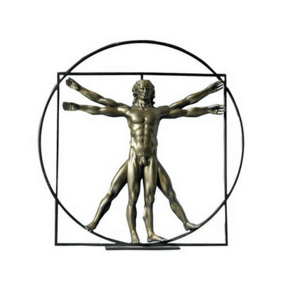 Figurine - Da Vinci'l Homme De Vitruve Man (Bronze)
