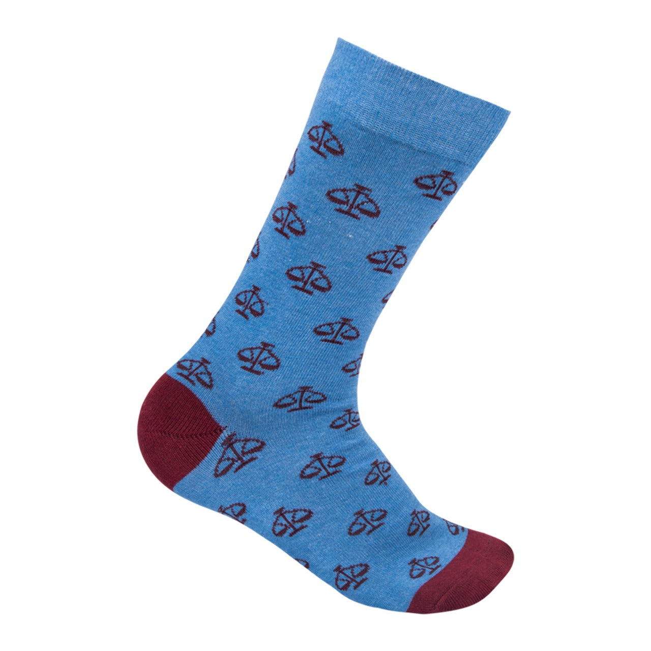 The Sassy Solicitor Socks - Full Length | Scales of Justice | Maroon & Blue 