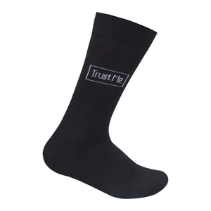 The Sassy Solicitor Socks - Full Length | Trust Me I'm a Lawyer Socks Black & White