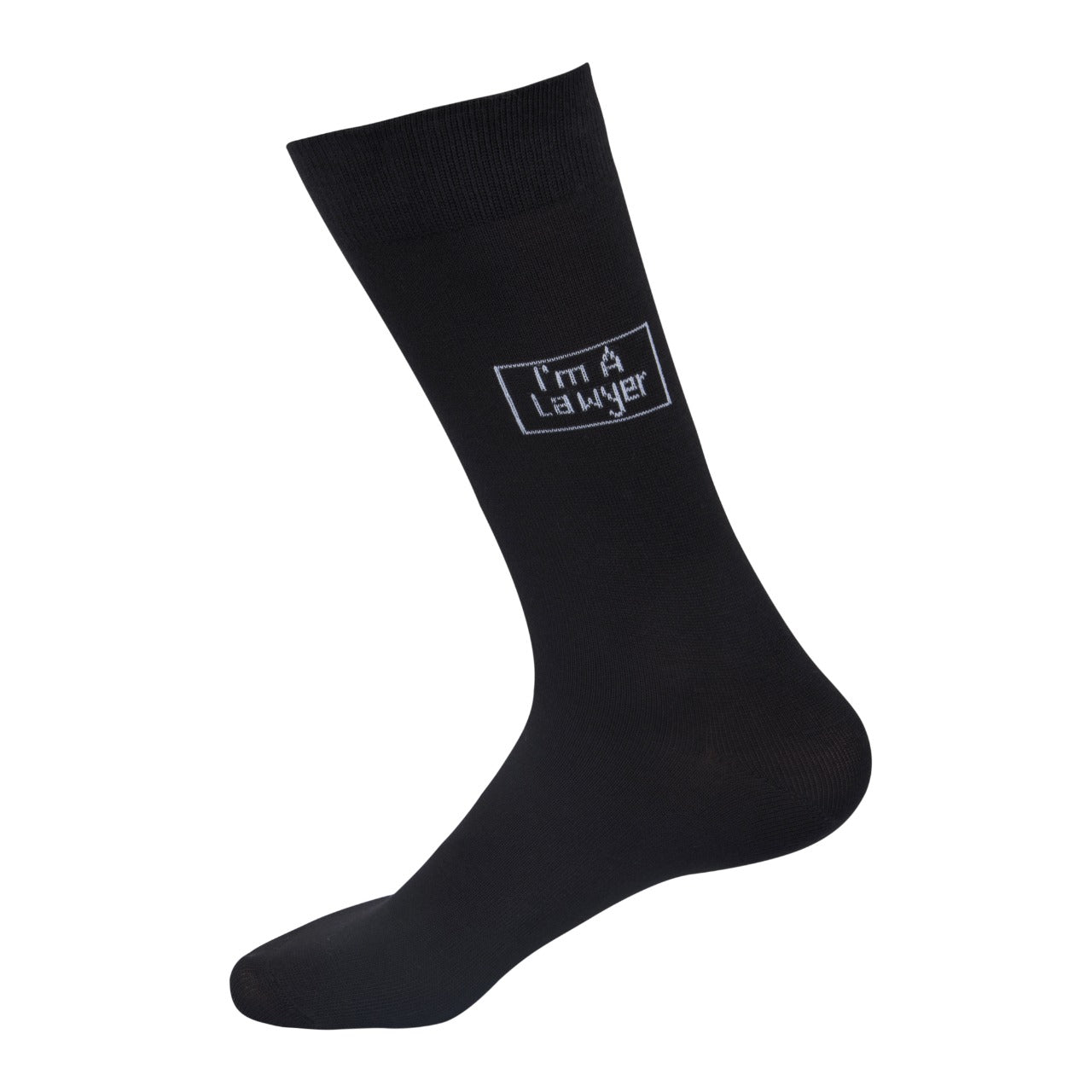 The Sassy Solicitor Socks - Full Length | Trust Me I'm a Lawyer Socks Black & White