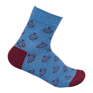The Sassy Solicitor Socks - Ankle Length | Scales of Justice Socks | Maron & Blue