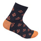 The Sassy Solicitor Socks - Ankle Length | Scales of Justice Socks | Dark Blue with Orange Pattern