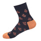 The Sassy Solicitor Socks - Ankle Length | Scales of Justice Socks | Dark Blue with Orange Pattern